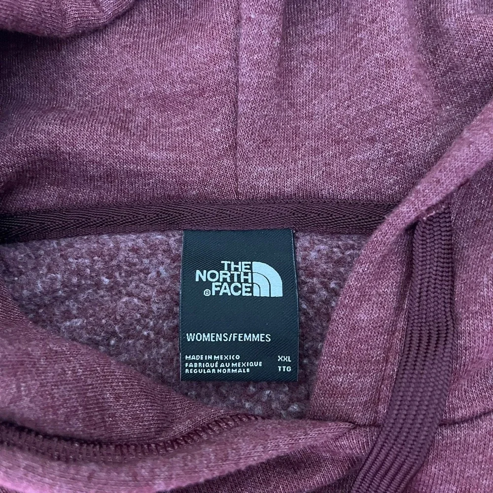 The North Face Mens XXL Burgundy Heathered Pullover Logo Hoodie